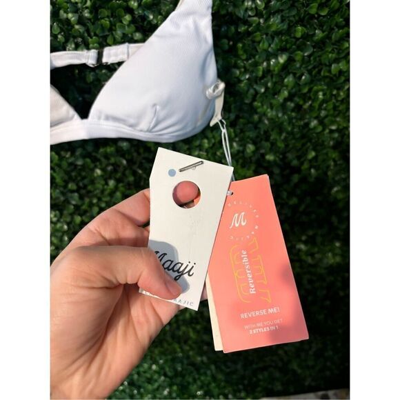 Maaji NWT Swimsuit Reversible Top Size Small White - Picture 2 of 5